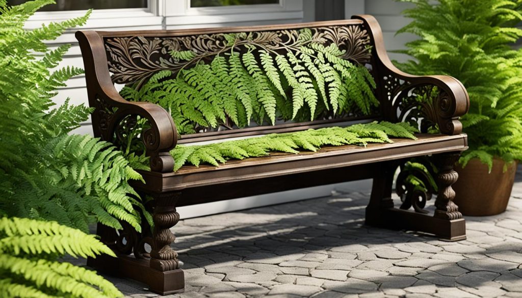 Vintage Fern Bench